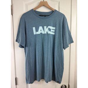 M22 Lake Michigan Graphic T-Shirt Blue Heather Short Sleeve Tee Men's 2XL